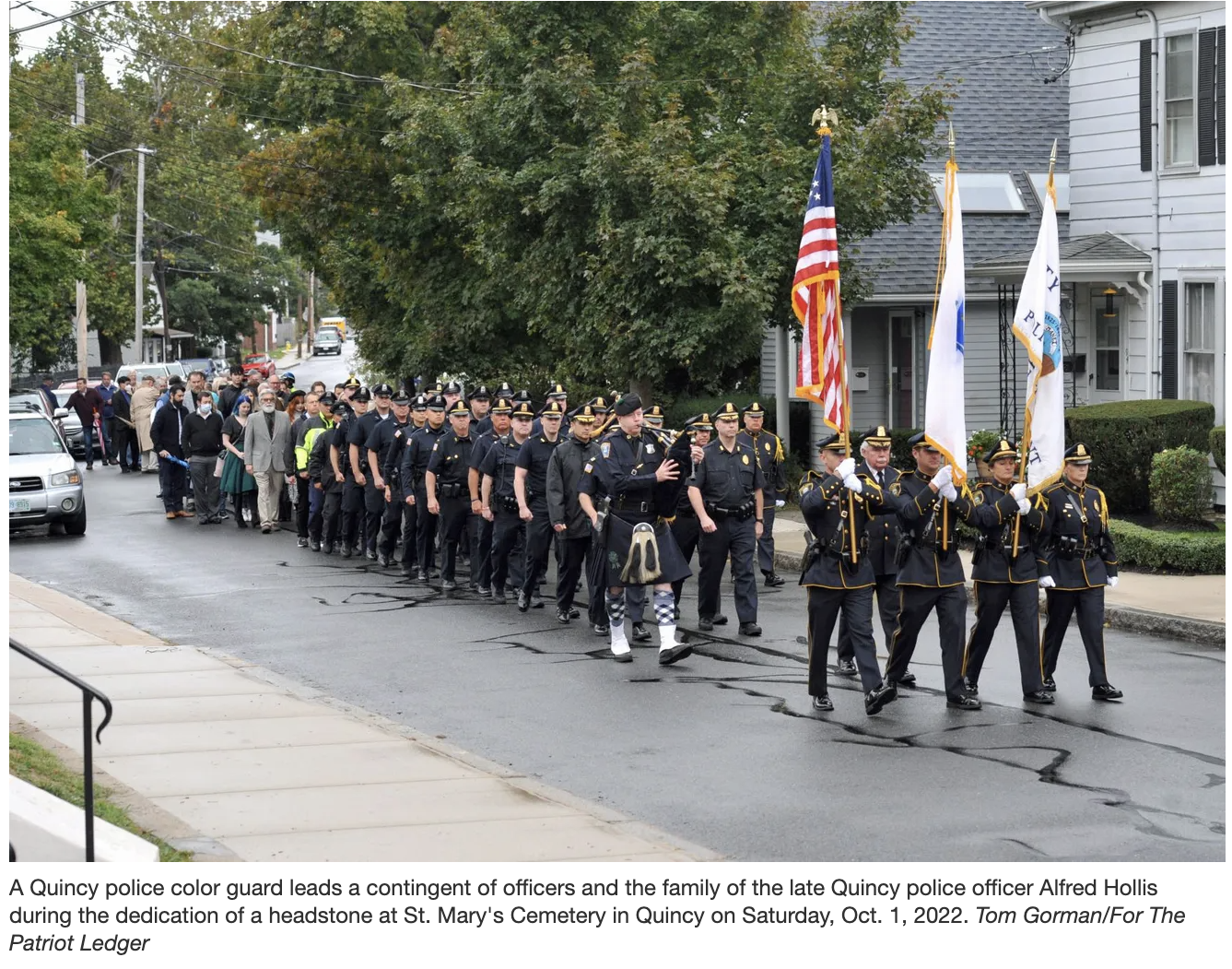 Quincy officer killed in 1927 honored with new headstone